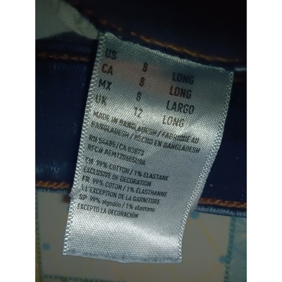 American Eagle Outfitters Women Dark Wash Straight Leg Button Fly Jeans Size 8 - Picture 2 of 5